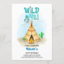 Search for tribal birthday invitations Tipi