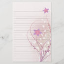 Search for lined floral stationery paper Purple