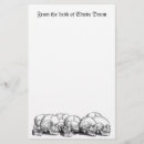 Search for skull stationery paper Goth