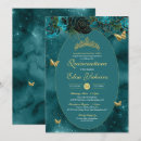 Search for teal blue quinceanera invitations Butterfly