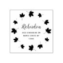 Search for maple leaves rubber stamps Round