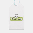 Recherche de panda étiquettes cadeau Vert