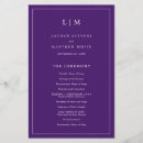 Recherche de purple wedding programs Violet
