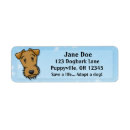 Search for airedales return address labels Cute