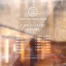Search for display window decals Business opening hours