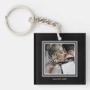 Search for wedding favour square keychains Typography