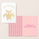 Search for owl puns holiday cards Pink