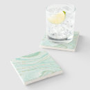 Recherche de marbre vert dessous de verres Moderne