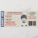 Search for baseball ticket birthday invitations Kids
