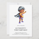 Search for superhero 1st birthday invitations Sweet