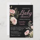 Search for pink and black baby shower invitations Floral