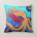 Recherche de poulpe coussins Bleu