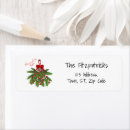 Search for mistletoe return address labels Green red