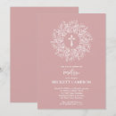 Search for christening first communion invitations Blush pink
