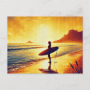 Recherche de surfeurs cartes postales Planche