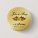 Search for 50th wedding anniversary buttons Floral