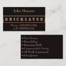 Search for bricklayer business cards Builder