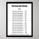 Search for service menu posters Minimalist