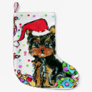 Search for yorkies christmas stockings Santa