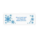 Search for blue snowflake return address labels White