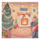 Recherche de cheminée noël posters Aquarelle