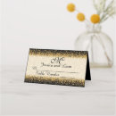 Search for gold confetti place cards Black