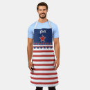 Search for red and white stripes aprons For him