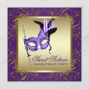Search for masquerade ball birthday invitations Purple