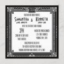 Search for roaring 20s wedding invitations Black and white
