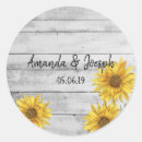 Search for wood wedding stickers Sunflowers