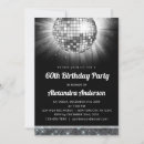 Search for disco 60th birthday invitations Party