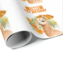 Search for llama birthday wrapping paper Watercolor