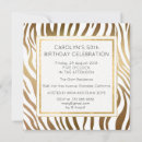 Search for zebra square invitations Gold