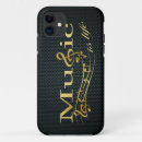 Search for music is life iphone cases Black