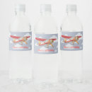 Search for airplane water bottle labels Birthday
