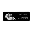 Search for biker return address labels Retro
