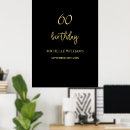 Search for gold 50th birthday party posters Black and gold
