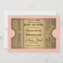 Search for ticket baby shower invitations Gold