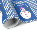 Search for funny snowman wrapping paper Pink