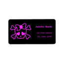 Search for skull and crossbones return address labels Black