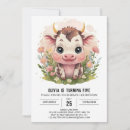 Search for cute cow birthday invitations Whimsical