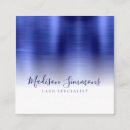 Search for metallic blue business cards Brushed metal