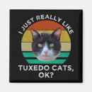 Search for tuxedo magnets Black and white cat