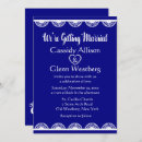 Search for royal blue and white invitations Vintage