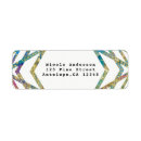 Search for purple and aqua return address labels Teal