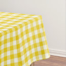 Search for yellow and gingham tablecloths Check