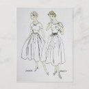Recherche de robe des années 1950 cartes postales Mode