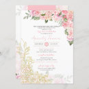 Search for pink and gold quince invitations Elegant