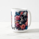 Search for gothic style mugs Skull and roses