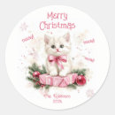 Search for cute pink christmas stickers Kitten